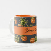 Tasse 2 Couleurs Ananas personnalisé à la mode (Devant gauche)