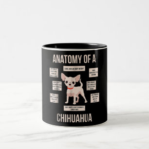 Tasse 2 Couleurs Anatomie D'Un Cadeau Chihuahua Funny Puppy