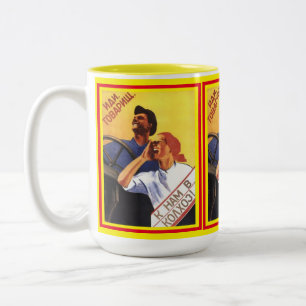 Tasse 2 Couleurs Ancien classique 1939 Poster soviétique Venez cam