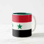 Tasse 2 Couleurs Ancien drapeau de Syrie (Devant droit)