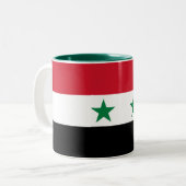 Tasse 2 Couleurs Ancien drapeau de Syrie (Devant gauche)