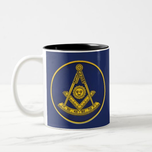 Tasse 2 Couleurs Ancien Maître Freemason Carré et Compass Masonic (Gauche)