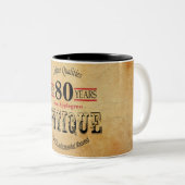 Tasse 2 Couleurs Ancien temps 80e anniversaire (Devant droit)