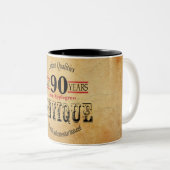 Tasse 2 Couleurs Ancien Timer 90e anniversaire (Devant droit)