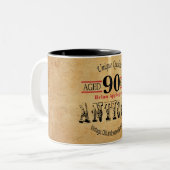 Tasse 2 Couleurs Ancien Timer 90e anniversaire (Devant gauche)