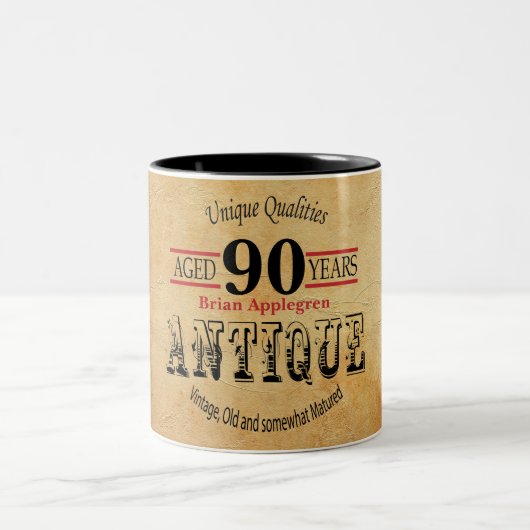 Tasse 2 Couleurs Ancien Timer 90e anniversaire (Centre)