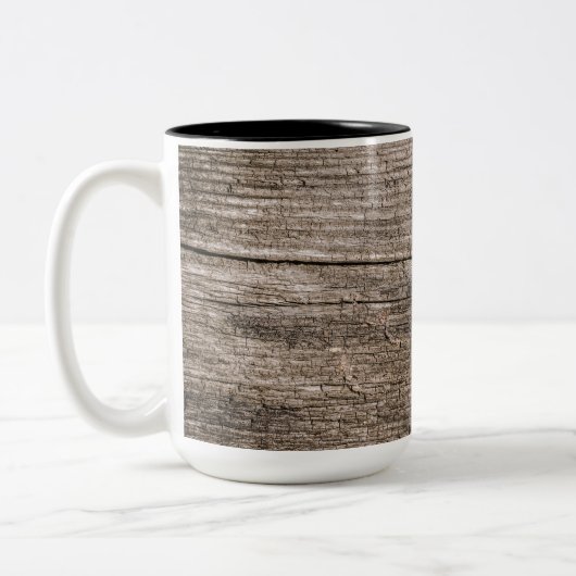 Tasse 2 Couleurs Anciennes planches en bois (Gauche)