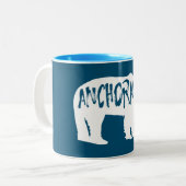 Tasse 2 Couleurs Ancrage Ours de l'Alaska (Devant gauche)