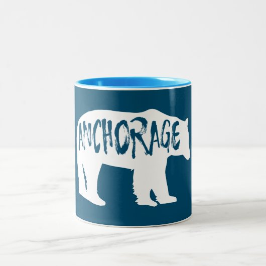 Tasse 2 Couleurs Ancrage Ours de l'Alaska (Centre)