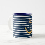 Tasse 2 Couleurs Ancre de la marine (Devant gauche)