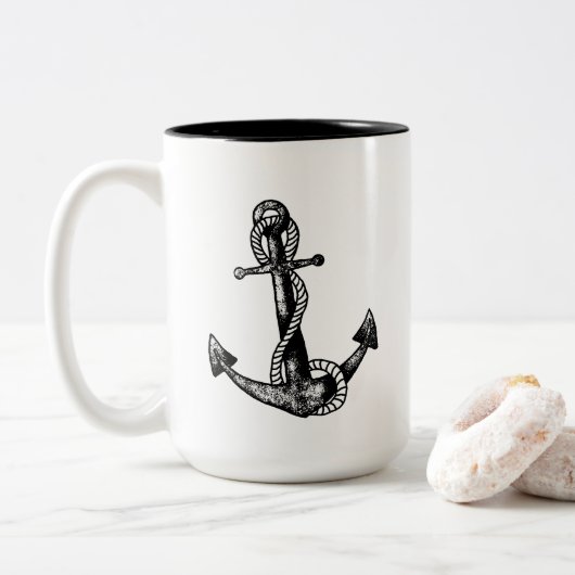 Tasse 2 Couleurs Ancre Naútic (Avec donut)