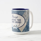 Tasse 2 Couleurs Ancre Nautique Avec Citation (Devant droit)