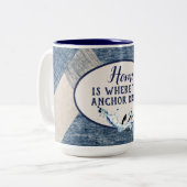 Tasse 2 Couleurs Ancre Nautique Avec Citation (Devant gauche)