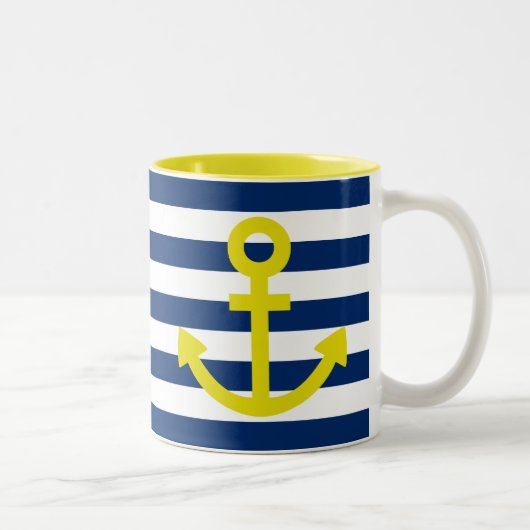 Tasse 2 Couleurs Ancres Aweigh (Droit)