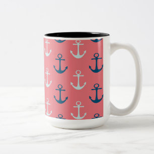 Tasse 2 Couleurs Ancres de livraison sur Rose