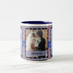 Tasse 2 Couleurs Andy & Annie, Enregistrer la date Personnalisable<br><div class="desc">Ajoutez votre photo,  vos noms et votre date de mariage pour la customiser !</div>