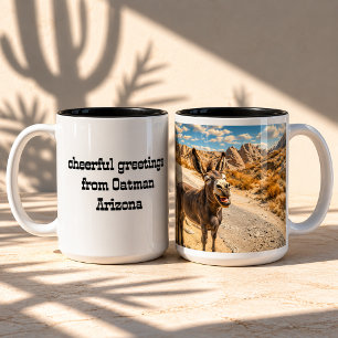 Tasse 2 Couleurs Âne d'Oatman Arizona Route 66 personnalisée