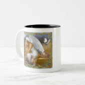Tasse 2 Couleurs Ange avec des animaux (Devant gauche)