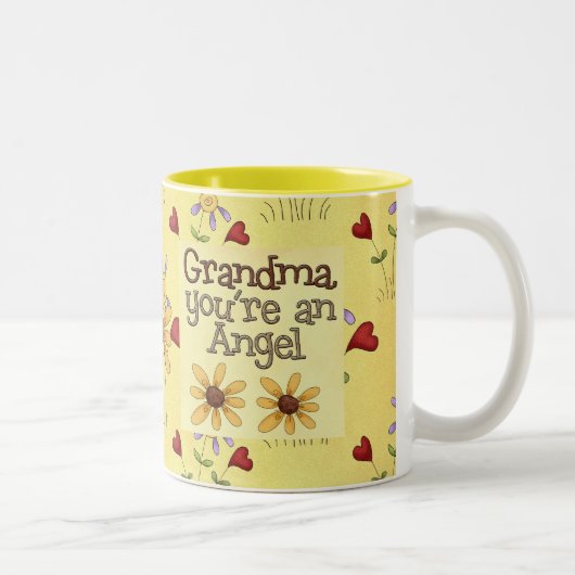 Tasse 2 Couleurs Ange de grand-maman (Droit)