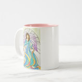 Tasse 2 Couleurs Ange en verre souillé (Devant gauche)