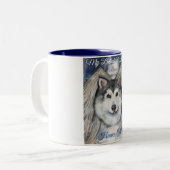 Tasse 2 Couleurs Ange Malamute d'Alaska (Devant gauche)