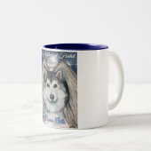 Tasse 2 Couleurs Ange Malamute d'Alaska (Devant droit)