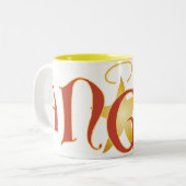 TASSE 2 COULEURS ANGE POTABLE (Devant gauche)