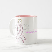 Tasse 2 Couleurs Ange rose de ruban (Devant gauche)