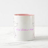 Tasse 2 Couleurs Ange rose de ruban (Centre)