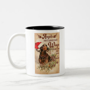 Tasse 2 Couleurs Angel Christmas Dachshunds