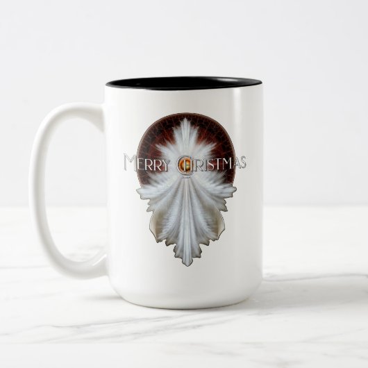 Tasse 2 Couleurs Angel Wings Snowflake Joyeux Noël TW ISO (Gauche)