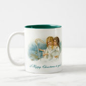 Tasse 2 Couleurs Anges de Noël de chant (Gauche)