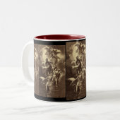 Tasse 2 Couleurs Anges sur une échelle céleste (Devant gauche)