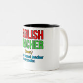 Tasse 2 Couleurs Anglais Définition Langue Grammaire (Devant droit)