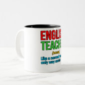Tasse 2 Couleurs Anglais Définition Langue Grammaire (Devant gauche)