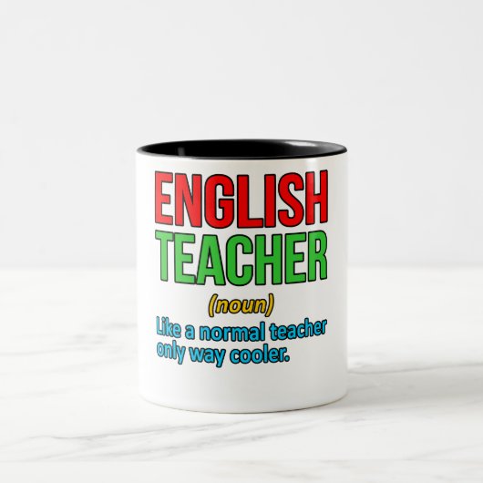 Tasse 2 Couleurs Anglais Définition Langue Grammaire (Centre)