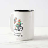 Tasse 2 Couleurs Angry Nurse Dealing With Stubborn Elderly Patient  (Devant gauche)