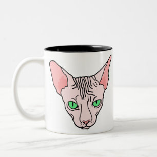 Tasse 2 Couleurs Angry Sphynx Sphinx Cat Pet