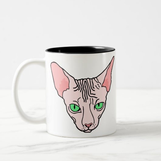 Tasse 2 Couleurs Angry Sphynx Sphinx Cat Pet (Gauche)