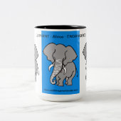 Tasse 2 Couleurs Animal africain - Cool ELEPHANT - Faune - (Centre)