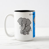 Tasse 2 Couleurs Animal africain - Cool ELEPHANT - Faune - (Gauche)