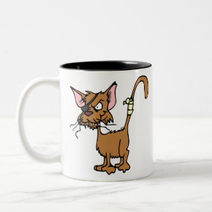 Tasse 2 Couleurs Animal de chat blessé Blessé combat Patch Animaux