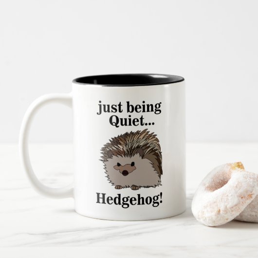 Tasse 2 Couleurs Animal de la forêt Hérisson (Avec donut)