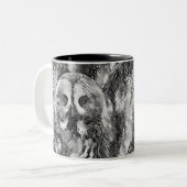 Tasse 2 Couleurs AnimalArtBW_Owl_001 (Devant gauche)
