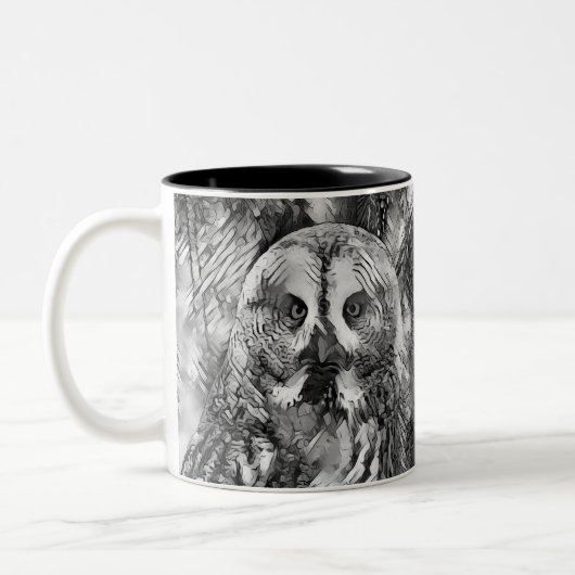 Tasse 2 Couleurs AnimalArtBW_Owl_001 (Gauche)
