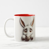 Tasse 2 Couleurs Animaux amusants d'âne 3D (Gauche)