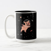 Tasse 2 Couleurs Animaux De Cochon Dans L'Espace (Gauche)