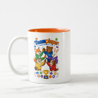 Tasse 2 Couleurs Animaux de dessin animé équipe de joueurs d'enfant