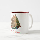 Tasse 2 Couleurs Animaux de Noël (Devant droit)