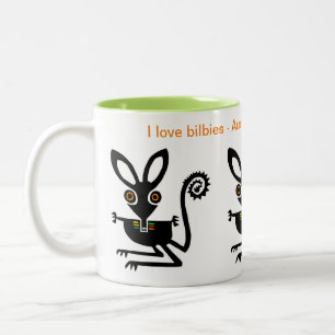 Tasse 2 Couleurs Animaux sauvages - J'aime BILBIES - Australie